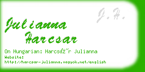 julianna harcsar business card